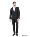 Slim fit two-button suit in black