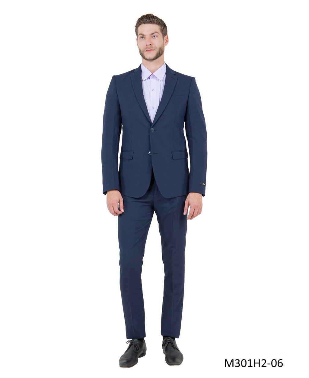 Slim fit two-button suit in navy