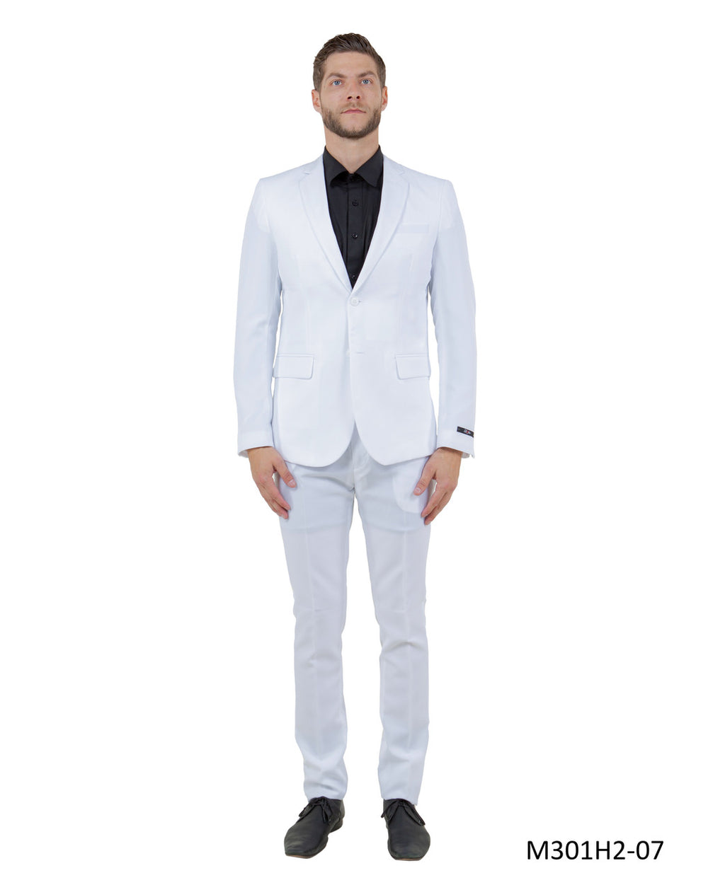 Slim fit two-button suit in white