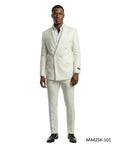 wide shawl double-breasted suit in ivory
