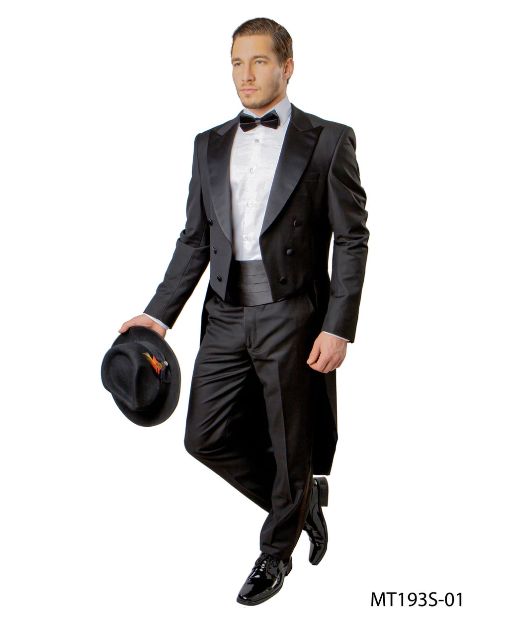 tailcoat tuxedo in black