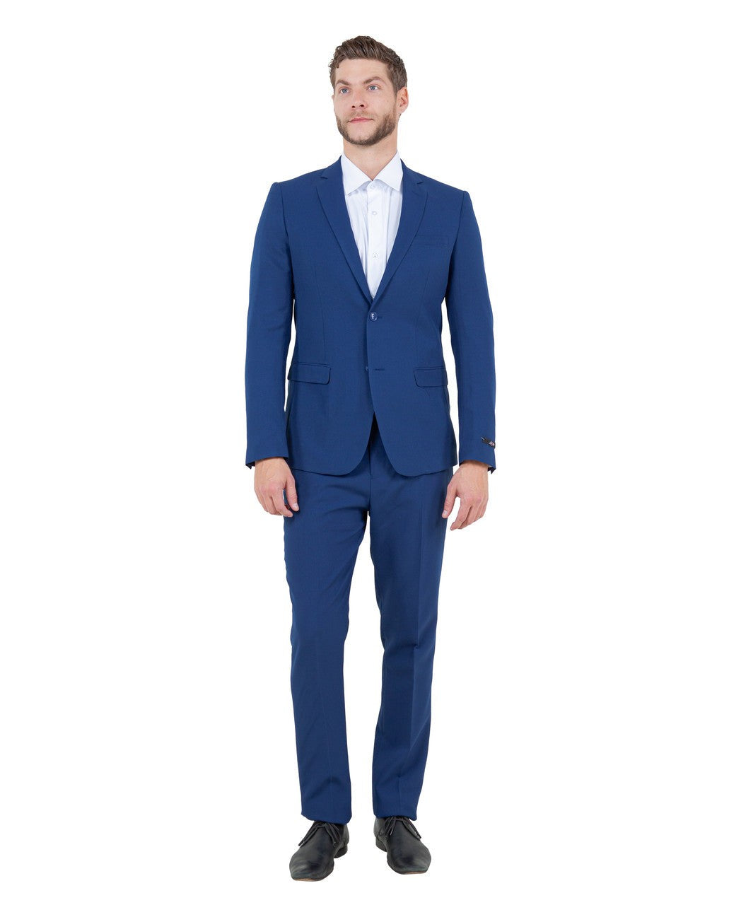 Slim fit two-button suit in blue